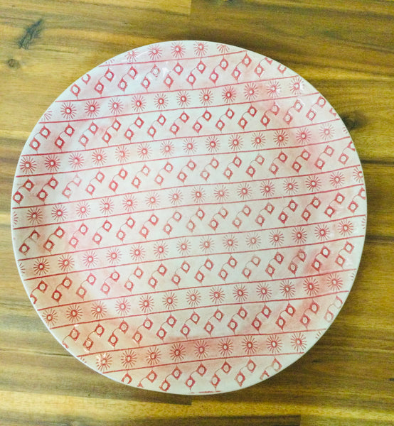 CAKE PLATE-  Red