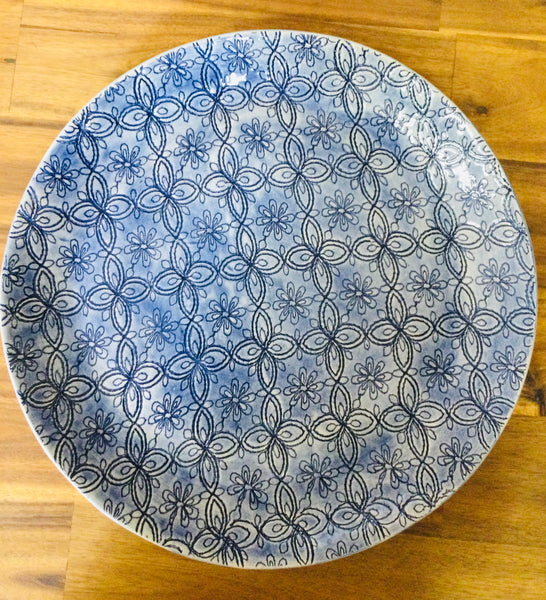 CAKE PLATE-  BLUE