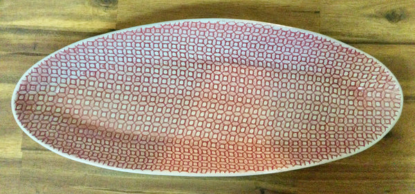 BAMBOO PLATTER Red -large