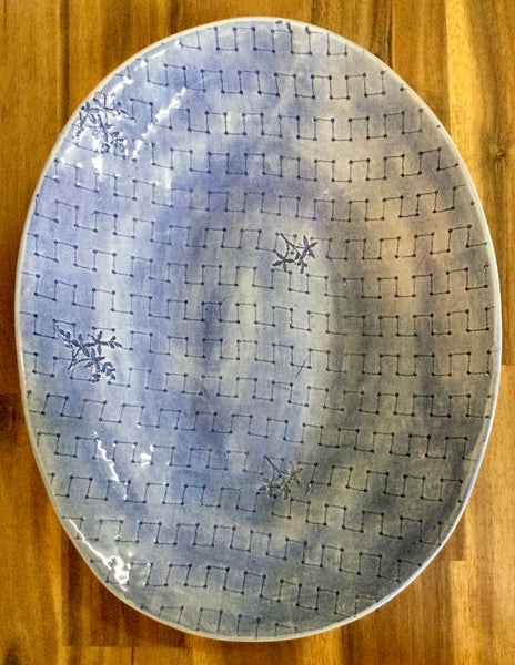 Pebble Oval Dish- Blue