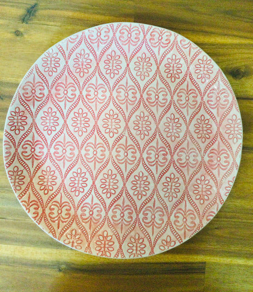 CAKE PLATE-  Red