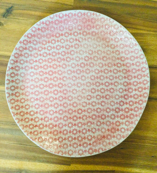 CAKE PLATE-  Red