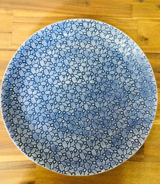 CAKE PLATE-  BLUE